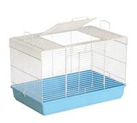 Hamster Cage Elevated tray metal transparent encrypted household hamster cage(Blue)