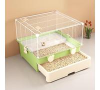 Hamster Cage, Extra Large Luxury Hamster Villa, Drawer Type Wire Pet Cage, Mouse Mice Habitat Gerbil House Suitable for Golden Bear Squirrel(Green)