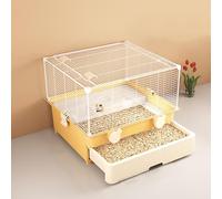 Hamster Cage, Extra Large Luxury Hamster Villa, Mouse Mice Habitat Gerbil House Suitable for Golden Bear Squirrel (Yellow)