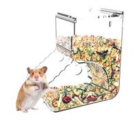 Hamster Cage Feeder Acrylic, Clear, Large Capacity