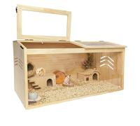Hamster Cage For Large Wooden Hamster Cage Habitats With Openable Top Window Small Anima(80x40x40cm)