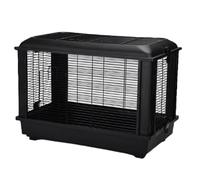 Hamster cage golden bear panoramic view transparent acrylic hamster Hamster Travel Cage(Black)