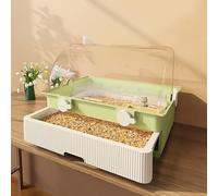 Hamster Cage, Golden Bear Super Luxury Villa, Drawer-type Basic Cage Breeding Box, Transparent Hamster Cage, Suitable for Hamsters, Hedgehogs(Green)