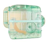 Hamster Cage Green double-layer hamster cage villa with large space pipeline