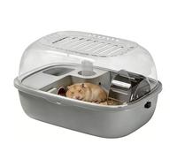 Hamster Cage Habitat - Ventilated Airflow Design, Open Top Access, Easy Clean Structure, Portable Carry Form | Indoor Pet Housing for