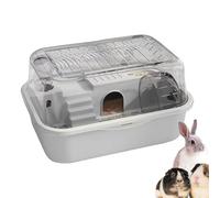 Hamster Cage, Habitat with Tiers, 13.78x9.84x7.28 Inches Silent Running Wheel, Small Animal Shelter for Chinchilla Bunny Gerbil Squirrel Resting Playing Indoor Enclosure Use