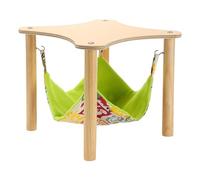 Hamster Cage Hammock | Wooden Swinging Small Animals Bed - Inside Cage Hamster Hammock | for Chinchilla Gerbil Squirrel Resting Playing Sleeping Balcony Bedroom Living Room
