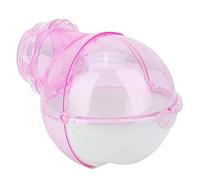 Hamster Cage Hamster Bathroom Toilet Mouse Gerbille Pet Cage Box Bath Sand Room Toy Acrylic House Small Supplies Accessories Habitat(Pink)