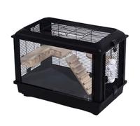 Hamster Cage Hamster cage acrylic landscape villa with elevated foot pads(Black)