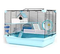 Hamster cage Hamster Cage Blue Transparent Hamster Villa Cage Portable Carrying Cage Castle Hamster Nest Breeding Cage Pet Supplies