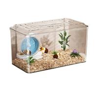 Hamster Cage Hamster Cage Breathable Golden Bear House Acrylic Transparent Tank(Medium)
