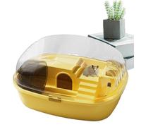 Hamster Cage - Hamster Cage & Habitat | Clear Acrylic Hamster House | Hamster House For Gerbils | Mice And Other Small Animals, Includes A Ball Exercise Wheel