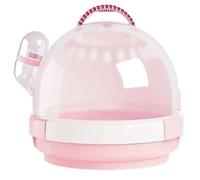 Hamster Cage Hamster cage portable small pet supplies handheld carrying(Pink)