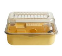 Hamster Cage Hamster cage transparent panoramic luxury villa double-layer pet supplies(Yellow)