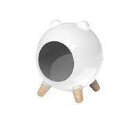 Hamster Cage Hamster Nest Hideaway House Bedroom Landscaping Hiding Supplies for Dwarf Hamsters Gerbils Habitat(White)