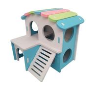 Hamster Cage Hamster Villa Leisure Guinea-pig House Bur-free Cage Accessories Mouse Sleeping Nest Toy(Blue)