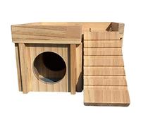 Hamster Cage Hamster Wooden House with Ladder Board Room for Dwarf Chinchillas