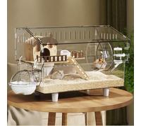 Hamster Cage, Hedgehog Cage 360° Easy To Observe, Easy to Clean for Pet Mice,Habitat Dwarf Hamster,Gerbils