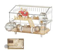 Hamster Cage Large 2-Layer Clear Chinchilla Crate