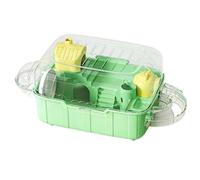 Hamster Cage Large villa dedicated transparent breeding double-layer space hamster cage Habitat(Green)