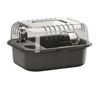 Hamster Cage Luxury panoramic pet specific transparent belt running wheel hamster cage(Gris)