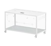 Hamster Cage Metal transparent hamster cage with swivel wheels and double doors(Large)