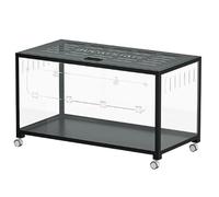 Hamster Cage Metal transparent hamster cage with swivel wheels and double doors(Large)