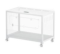 Hamster Cage Metal transparent hamster cage with swivel wheels and double doors(Medium)