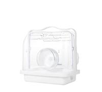 Hamster Cage Pet Hamster Cage Transparent Pink White Blue Can Handheld Outside Suitable for Small Animals Accessories(White)