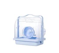 Hamster Cage Pet Hamster Cage Transparent Pink White Blue Can Handheld Outside Suitable for Small Animals Accessories(Blue)