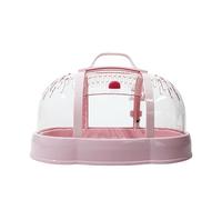Hamster Cage Pet Hamster Cage Ventilate with Water Bottle Can Handheld Outside Suitable for Guinea Pig Small Animals Accessories(Pink)