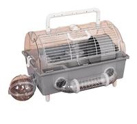 Hamster cage portable convenient double-layer with variety of accessories Hamster Travel Cage(Gris)