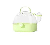 Hamster cage Portable Transparent Hamster Cage And Portable Large Space Supplies For Outdoor Activities Big Flower Branch Rat for Pet(Green)