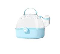 Hamster cage Portable Transparent Hamster Cage And Portable Large Space Supplies For Outdoor Activities Big Flower Branch Rat for Pet(Blue)