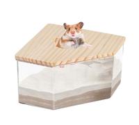 Hamster Cage Sand Container - Transparent, Creatures Dustbath, Spa Unit, Stable Sliding Base and Ventilated Top | Bath Dish our Small Anima