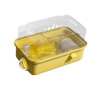 Hamster Cage Small Animal Cage 2 Tiers Portable Clear Large House Habitat for Hedgehog Rabbits Small Animals Guinea Pigs Mice, Yellow