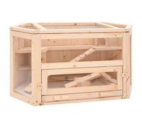 Hamster Cage Small Animal House Rat Solid Wood Fir vidaXL