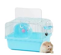 Hamster Cage Small hamster breeding cage for both external and use(Blue)