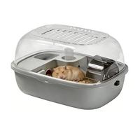 Hamster Cage - Small Pet Habitat | 50 x 30 x 35 cm Large Transparent Pet House, Portable Enclosure, Open Top, Safe Comfortable Mouse Cage for Home, Dorm, Sleep