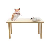 Hamster Cage Stand - Fun Wooden Small Animal Accessories | Small Pet Play Structure - for Birds, Degus, Ferrets, Squirrels, Chinchillas, Rabbits Hello