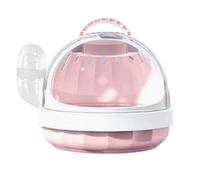 Hamster Cage Take out portable take cage with water bottle small hamster Habitat(Pink)