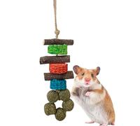 Hamster cage toys - Grass rope with wooden branches | chew toys For hamsters with strong, Crićeti Chinchillà Gerbilli, Wood, teether For hygiene | Casa J