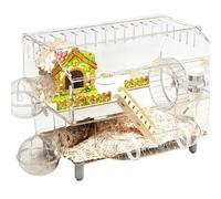 Hamster cage transparent acrylic luxury pet villa with double layered large space Hamster Travel Cage