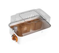 Hamster Cage Transparent Creative Hamster Habitat for Bunny Guinea Pigs Rats Orange 32x20x19cm