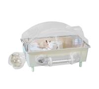 Hamster Cage - Transparent Pet Habitat Shelter, Ventilated Living Enclosure System, Comfortable Nesting Residence Design, Clear Visibility Animal Housing Structure | Safe Domestic Environment Solution