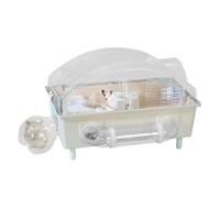 Hamster Cage - Transparent Pet House, Ventilated Nesting Area | Durable, Safe Home Cage for Hedgehog, Chinchilla, , Dwarf Raccue, Guinea Pigs, Ferrets, Small Animals F