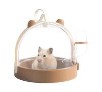 Hamster Cage Travel Carrier - Pet On-the-Go Cage with Water Bottle, Hamster Carrier, Small Hedgehog Hamster Ket, Easy to feed and touch your hamster