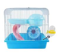 Hamster Cage Villa Spacious Hollow Mesh with Handle Easy to Carry Hamster Travel Cage(Blue)