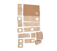 Hamster Cage with Climbing Ladder, Multi-Room Hideout, Wood Terrain Hiding House, Tortoise Shelter - Includes Cork Mat, Stai Se, and Chief's