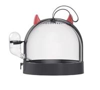 Hamster cage with handle portable for going out with water bottle Hamster Travel Cage(Black)